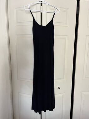Dynamite Black Maxi Slip Dress with Adjustable Straps